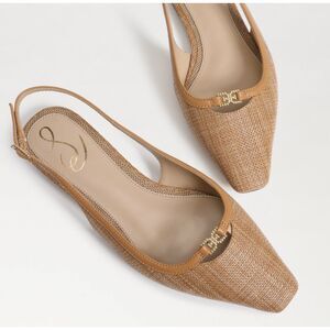 Sam Edelman Cleo Slingback Flat in Buff Tan, Size 7.5, Career Office Gold